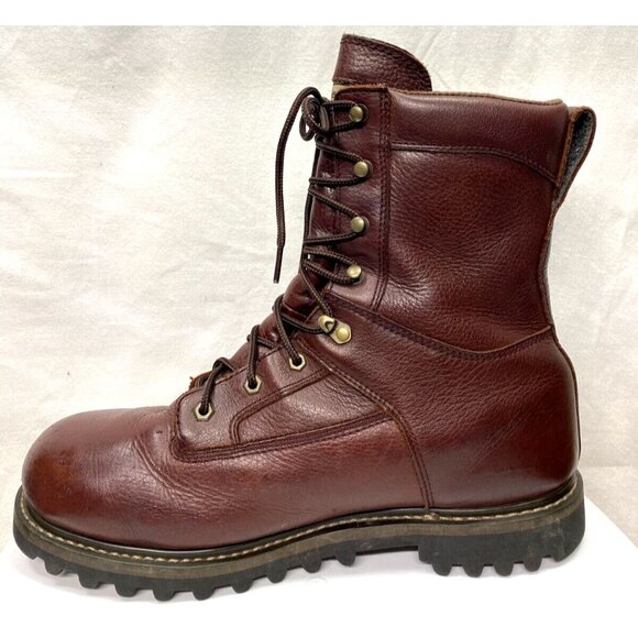 LL Bean Gore-Tex Leather Work Boots Oil Resistant 10" Boot Brown Size 12 - Picture 7 of 16